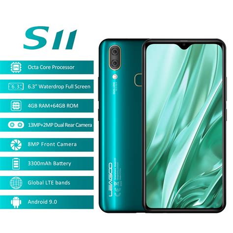 LEAGOO S11 4GB 64GB Mobile Phone Android 9.0 6.3" Waterdrop Display