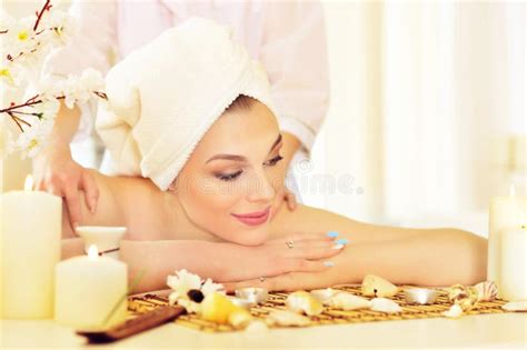 Girl Lying Down On A Massage Bed Stock Image Image Of Leisure Aromatherapy 94814757