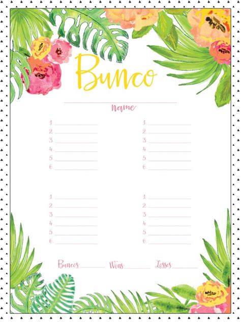 Tropical Girls Game Night Party Free Printable