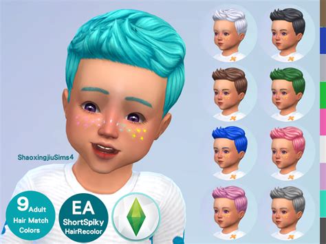 The Sims Resource Toddler Shortspiky Hair Recolor