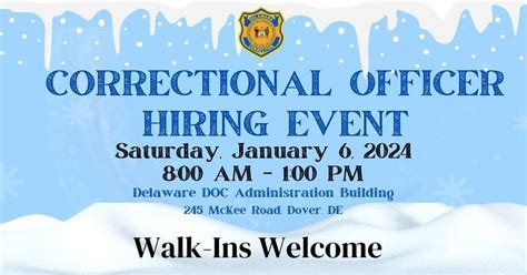 Correctional Officer Hiring Event Delaware Department Of Correction