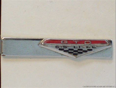 Vintage Pontiac Tie Clasp Gto Logo Gm Muscle Car 65 Litre Emblem