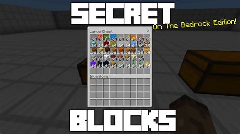 Secret Blocks On Bedrock Edition Of Minecraft Youtube