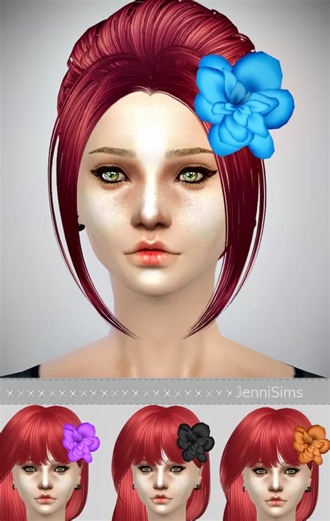 Ts4 Clothing And Accesories Flowers In Hair Flower Hair Accessories Sims 4