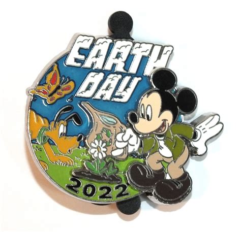 Disney Pin Trading Earth Day 2022 Mickey Mouse Watering Plant Pluto