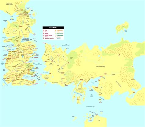 Map Of Westeros Pdf Maps Of The World