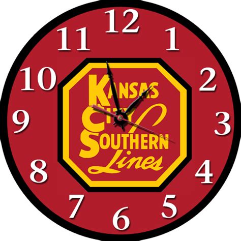 Kansas City Southern Railroad Logo Round Clock A