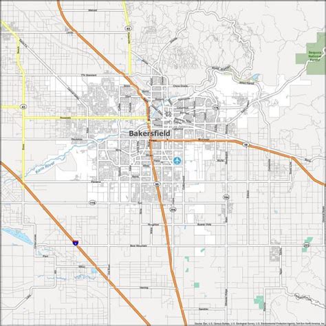 Bakersfield Map California GIS Geography