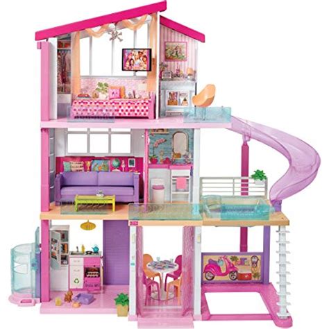 Barbie Dream House With Elevator 3 Story Doll House Playset
