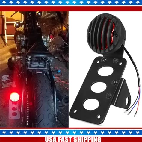 SIDE MOUNT LICENSE Plate Bracket Motorcycle Tail Light Holder For