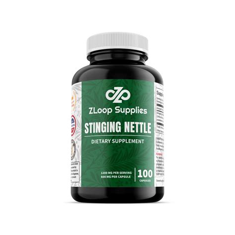 buy zloop supplies pure stinging nettle root extract capsules 100 count natural prostate