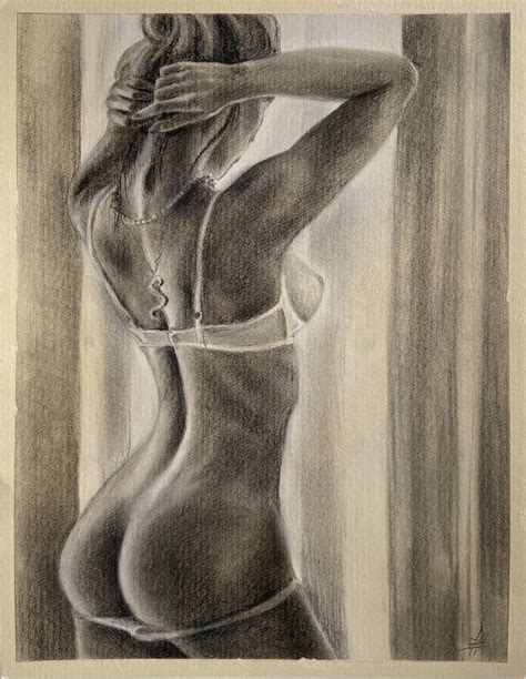 Naked Woman Drawing By Viktoria Rozhak Saatchi Art Hot Sex Picture