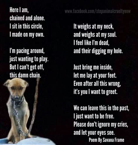 A Chained Dogs Poem Dog Poems Animals Love Your Pet