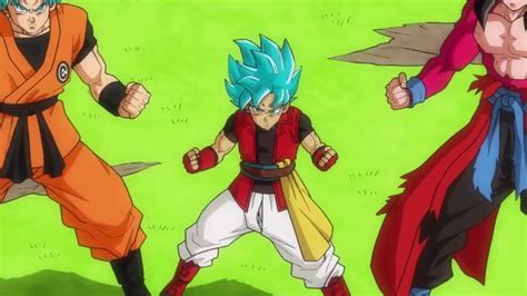 The trio arrive on the planet and meet an alternate version of goku called xeno goku, who transforms into super saiyan 4 and attacks goku, who reacts by transforming into super saiyan blue. Super Dragon Ball Heroes Season 2 Opening 1 - YouTube