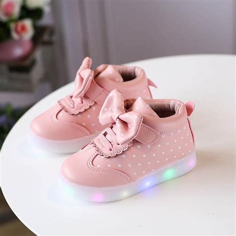 Glowing Baby Pink Shoes Toddler Sneakers Girl Baby Girl Shoes Cute