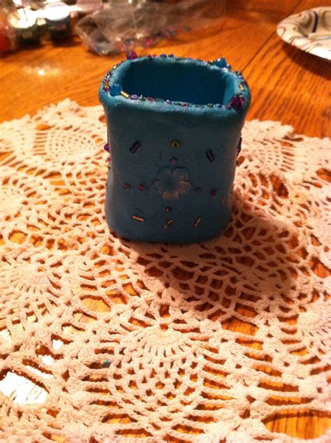 Mix one tablespoon of white paint and one tablespoon of water. Bedazzled clay dish | Do it yourself projects, Clay, Diy