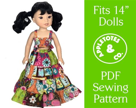 14 Doll Clothes Sewing Patterns Wellie Wisher Patterns Boho Summer Outfit Doll Sewing Pattern