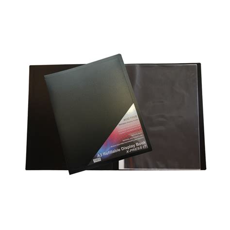 Xpress It Refillable Display Book Black Art Shed Brisbane
