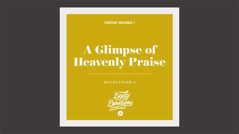 A Glimpse Of Heavenly Praise Daily Devotion Youtube