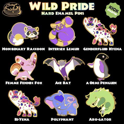 Wild Pride Lgbt Animal Enamel Pins By Gay Breakfast — Kickstarter