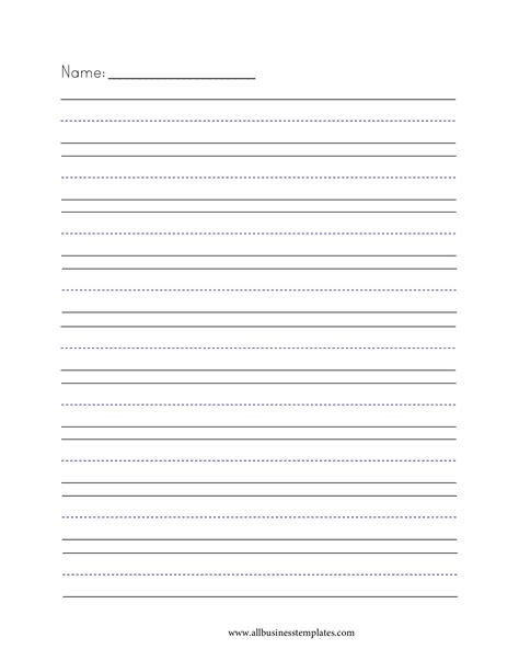 Writing Paper Large Lines Templates At