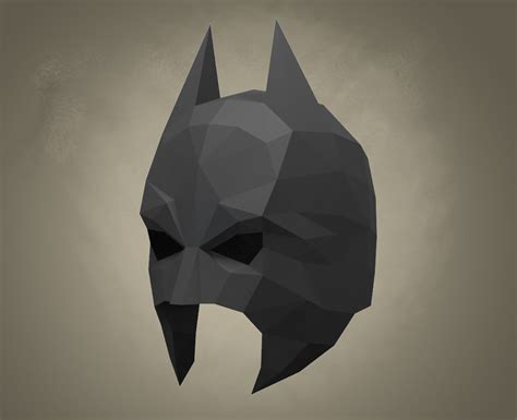 Plantilla Pdf De Batman Máscara Diy Papercraft Etsy España
