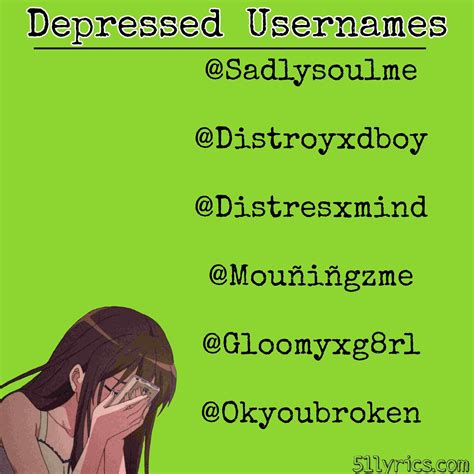 Depressed And Broken Username For Instagram And Facebook