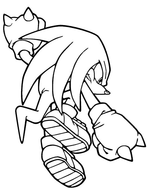 Amy rose, a hedgehog from sonic. Coloring page - Knuckles