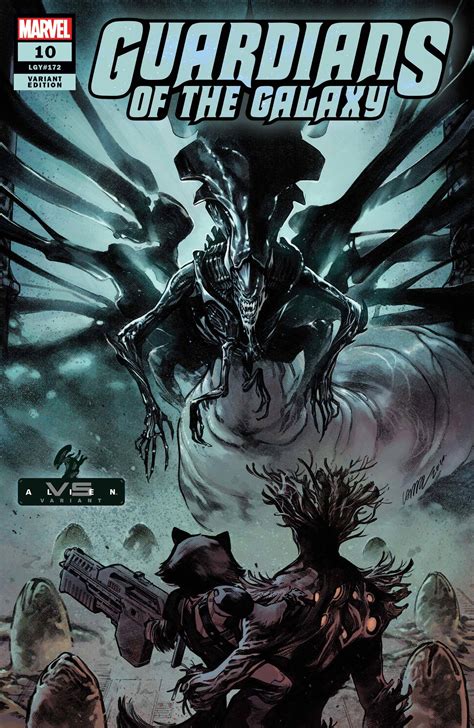 Guardians Of The Galaxy 10 Larraz Marvel Vs Alien Cover Fresh Comics