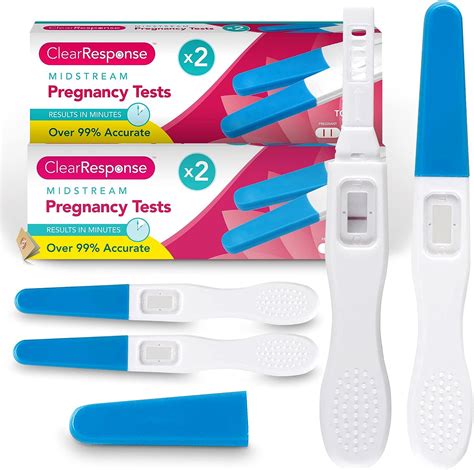 Clear Response Midstream Pregnancy Tests 4pk 2x2pk Over 99