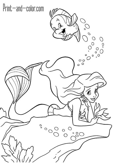 Coloring Pages Little Mermaid 2 Mermaid Coloring Ariel Pages Little