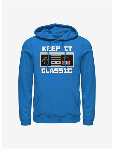 Nintendo Keep It Classic Hoodie Blue Hot Topic