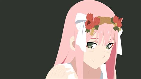 Zerotwo explore zerotwo on deviantart. Darling In The FranXX Flowers On Pink Hair Zero Two With Black Background 4K 8K HD Anime ...