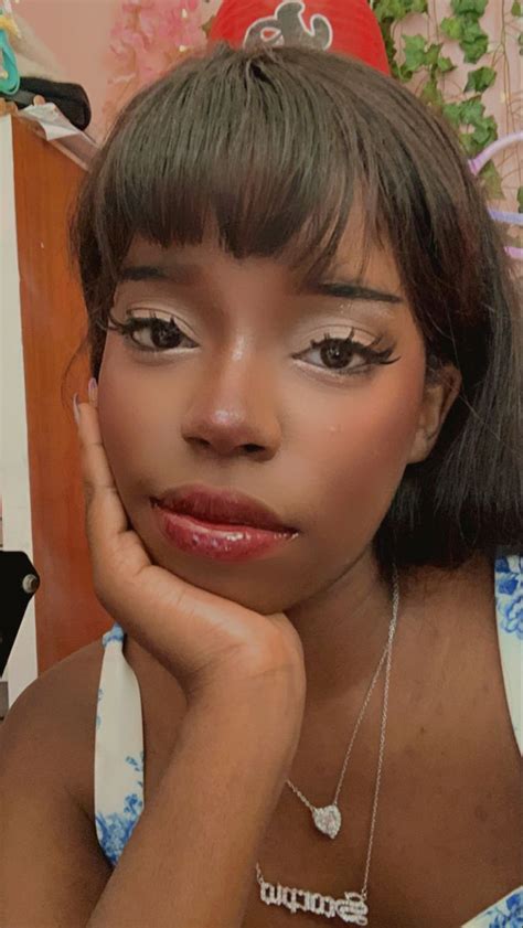 Aegyo Sal Makeup On Black Girl In 2022 Ethereal Makeup Aesthetic Makeup Cute Makeup