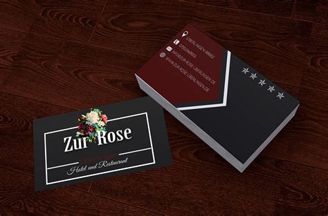 Visitenkarten Design Für Hotel Und Restaurant In Business Card