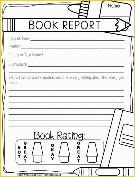 2nd Grade Book Report
