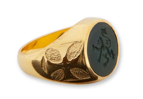 Signet Ring Gold Custom Engraved Traditional Sizes Etsy