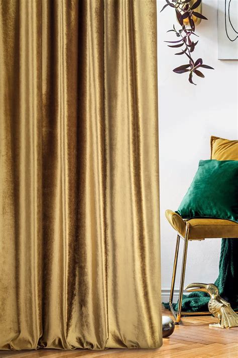 Gold Velvet Curtain Panels Tailored To Your Window