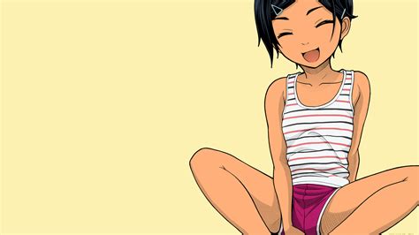 Tomboy Anime Girl Short Black Hair