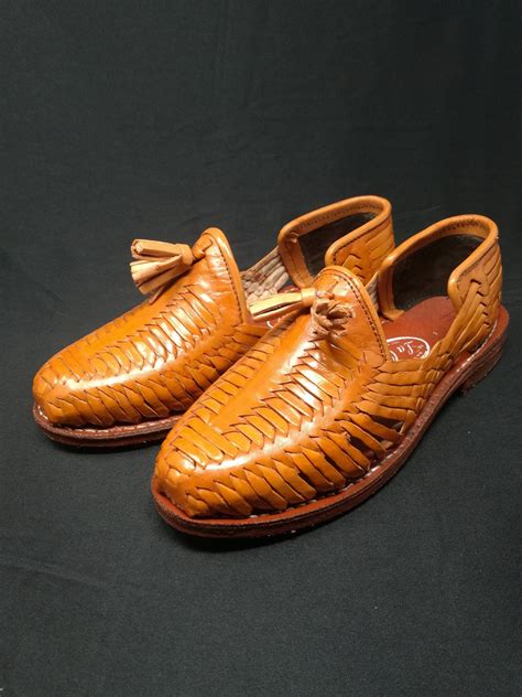 Mens Huaraches Sandals Mexican 100 Leather Vintage Handmade Huarache Artesanal Cerrado