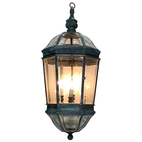 Large Vintage Painted Lantern At 1stdibs