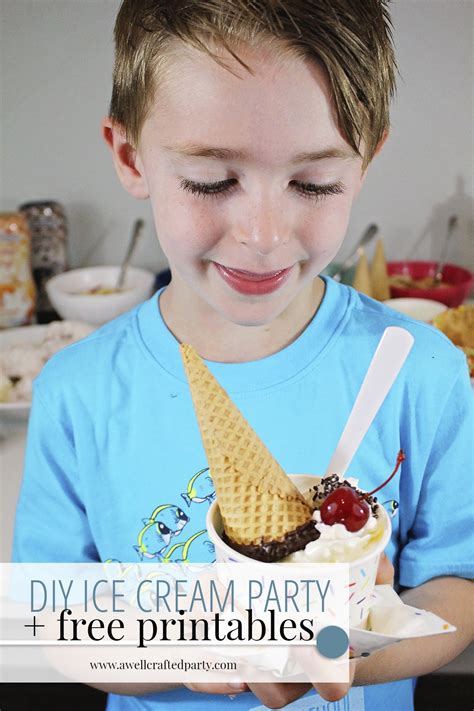 DIY Ice Cream Party Free Printables A Well Crafted Party