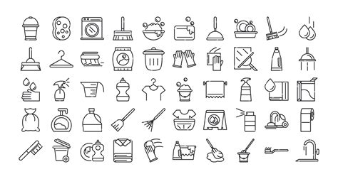 Cleaning Services Icon Set Vector Art At Vecteezy