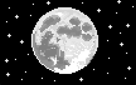 Pixel Art Moon Background
