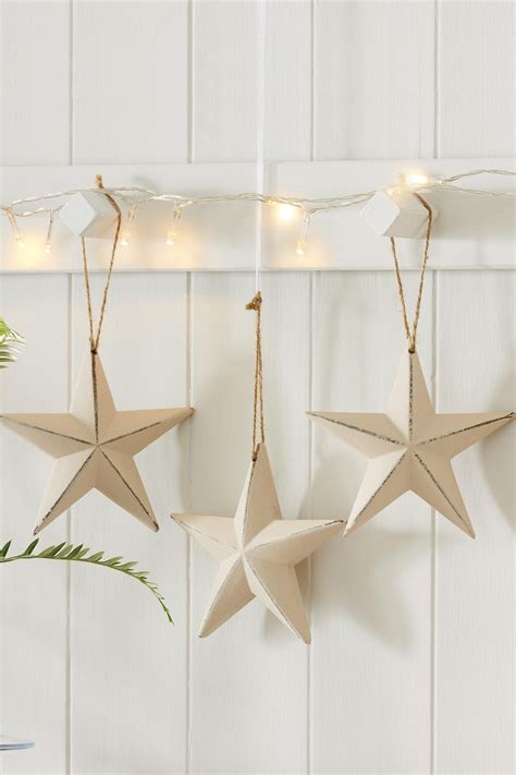 Buy Set Of 3 Wood Stars From The Next Uk Online Shop Christmas Colors