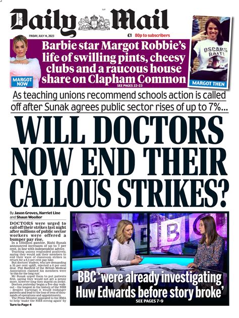 Daily Mail Front Page Th Of July Tomorrow S Papers Today