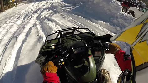 Did It Just Blow Up Atv In Deep Snow Youtube