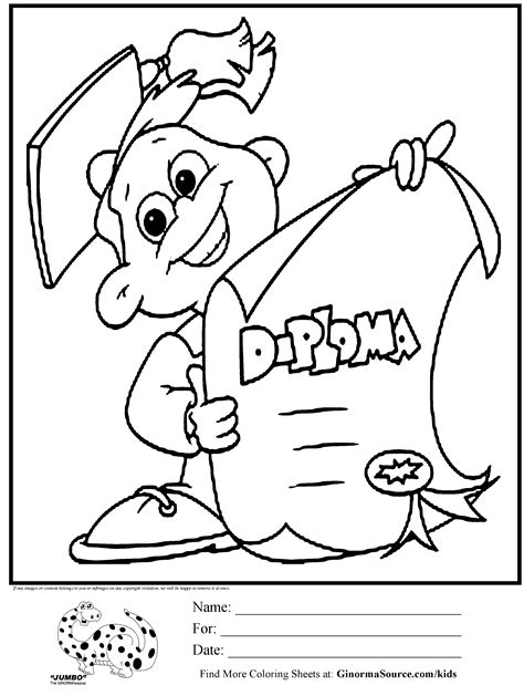 Kindergarten diploma coloring page | Graduation Party | Pinterest | Kindergarten, Kindergarten ...
