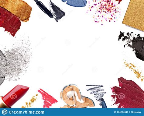 Decorative Cosmetics Frame Stock Image Image Of Arranged Colour