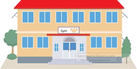 Architecture And Buildings Clipart Gym Building Clipart 043